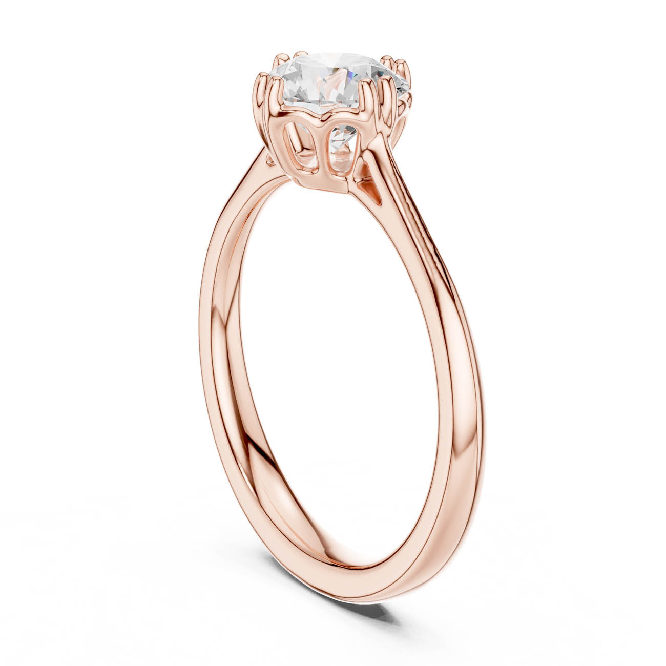.05-1.00 Ct. Round Diamond Solitaire with Four Split Claw Prongs (DDLR-552-553-554) 9