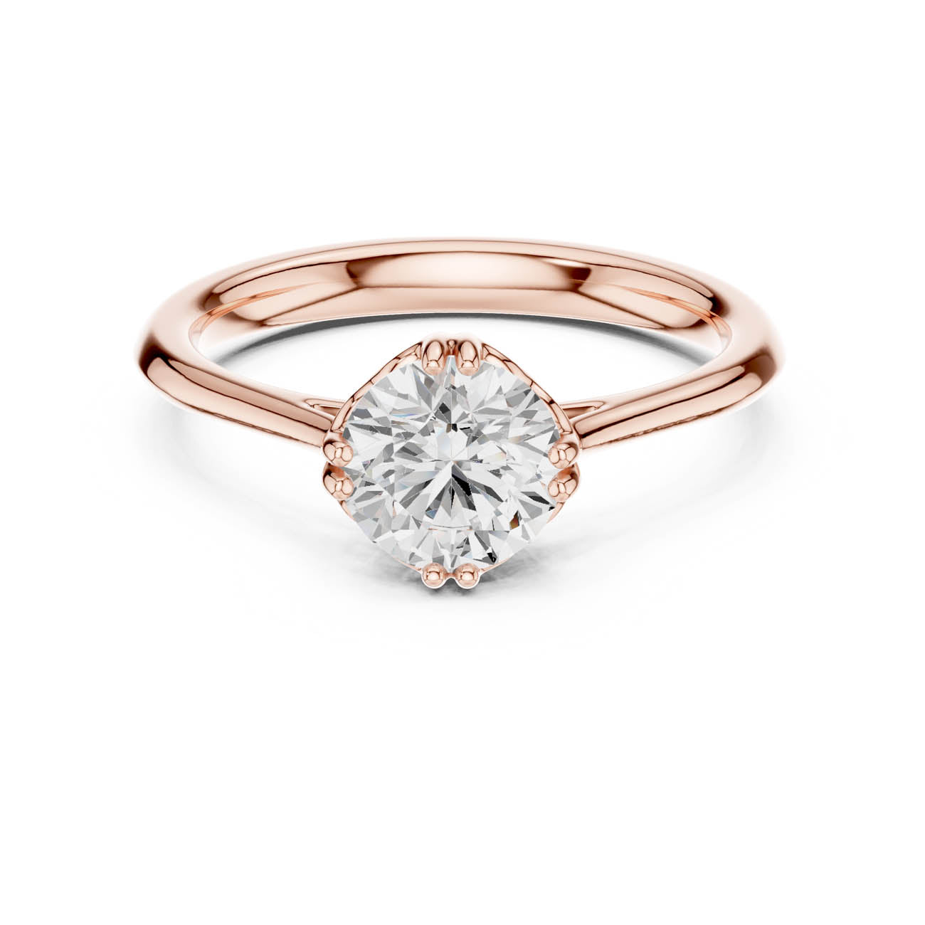 .05-1.00 Ct. Round Diamond Solitaire with Four Split Claw Prongs (DDLR-552-553-554)