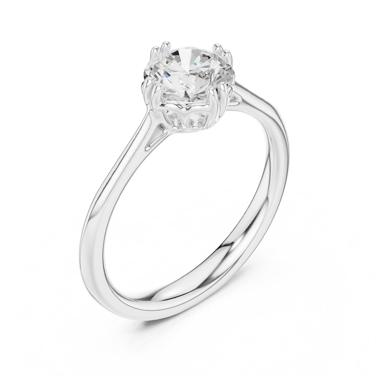 .05-1.00 Ct. Round Diamond Solitaire with Four Split Claw Prongs (DDLR-552-553-554) 6