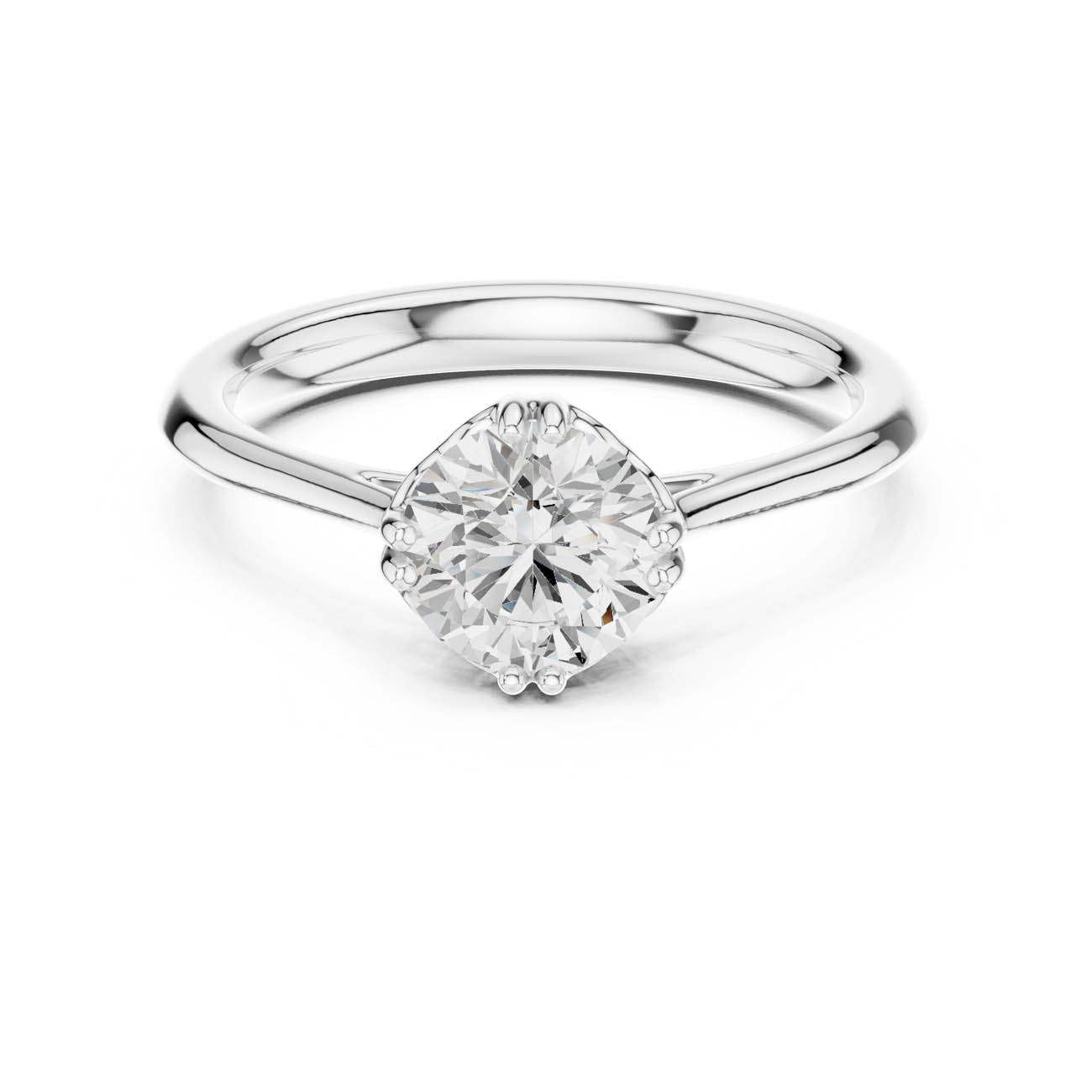 .05-1.00 Ct. Round Diamond Solitaire with Four Split Claw Prongs (DDLR-552-553-554) 7