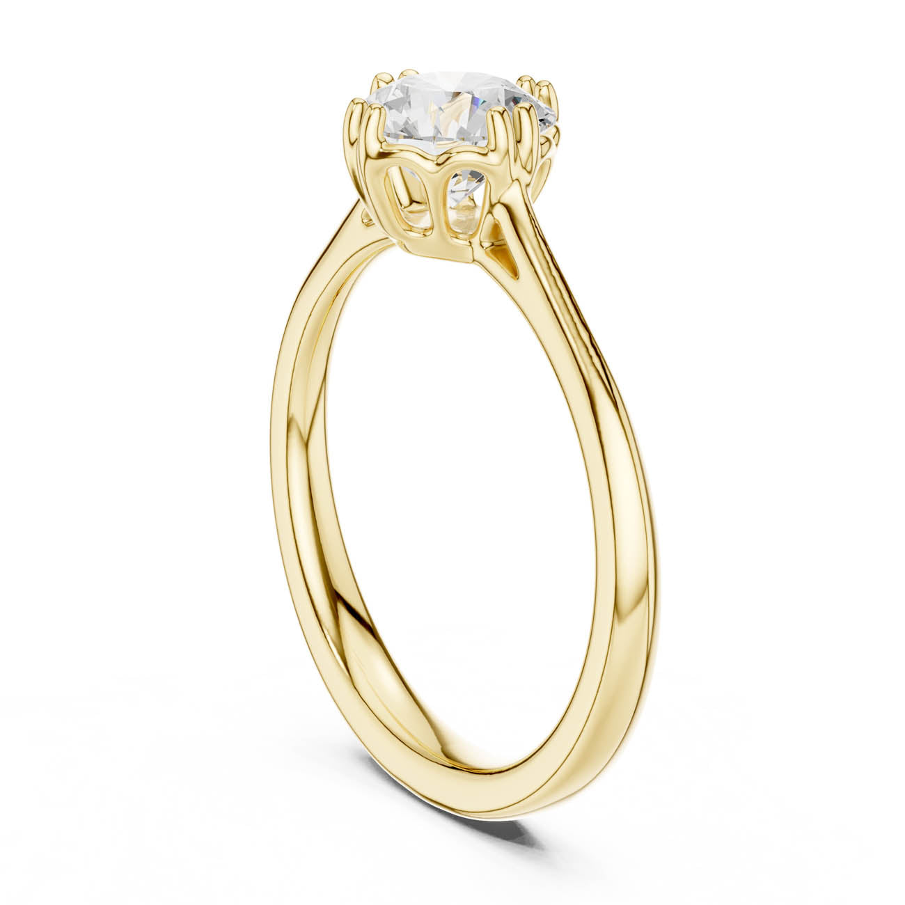 .05-1.00 Ct. Round Diamond Solitaire with Four Split Claw Prongs (DDLR-552-553-554) 3