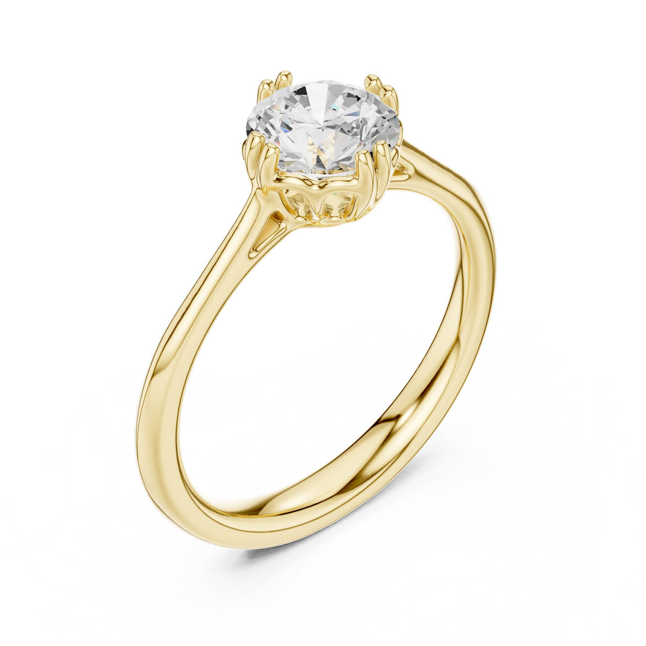 .05-1.00 Ct. Round Diamond Solitaire with Four Split Claw Prongs (DDLR-552-553-554)