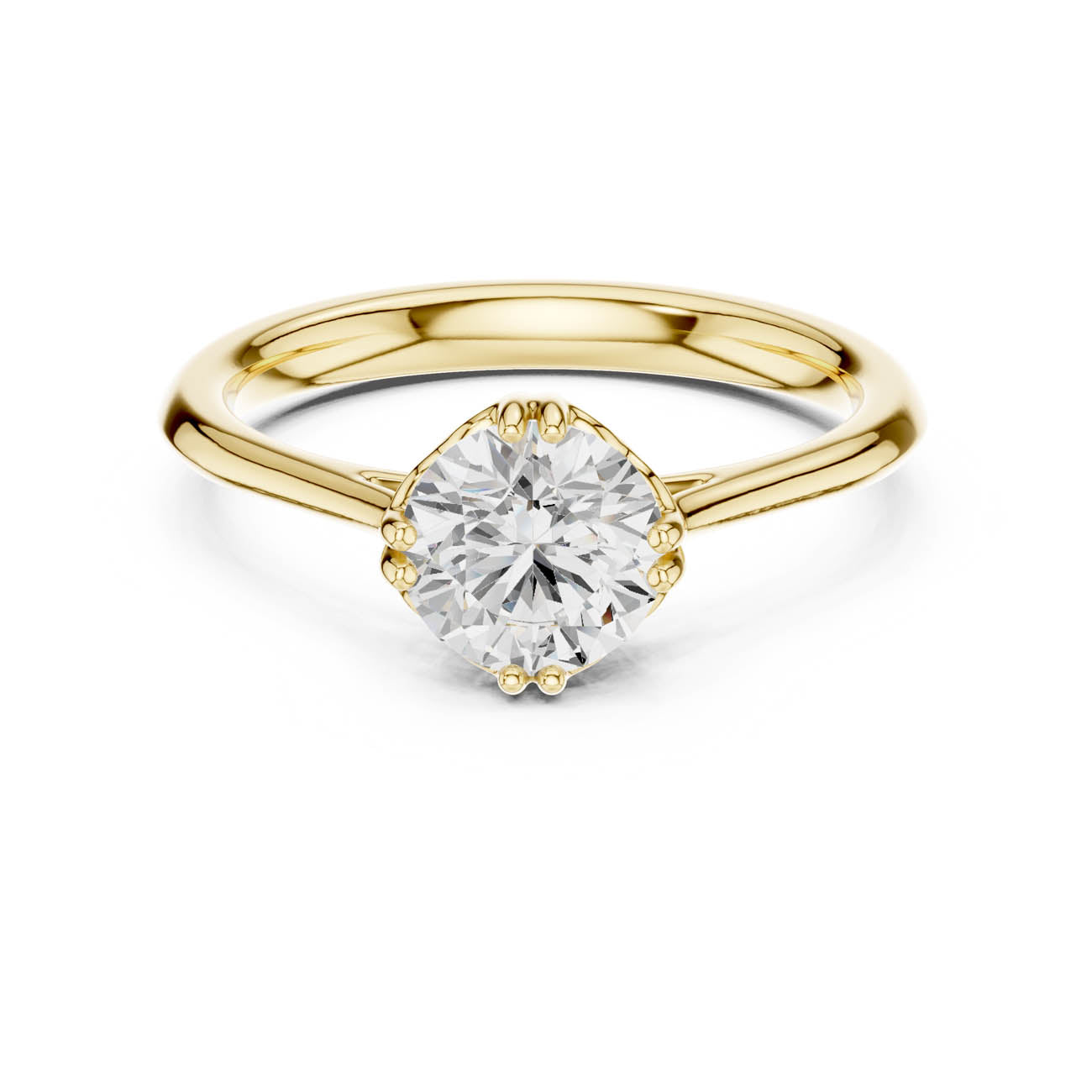 .05-1.00 Ct. Round Diamond Solitaire with Four Split Claw Prongs (DDLR-552-553-554) 5