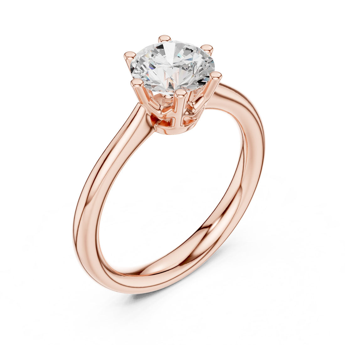 .60-1.10 Ct. Round Diamond Solitaire with Sculpted Claw Prong Setting (DDLR-559-560) 10