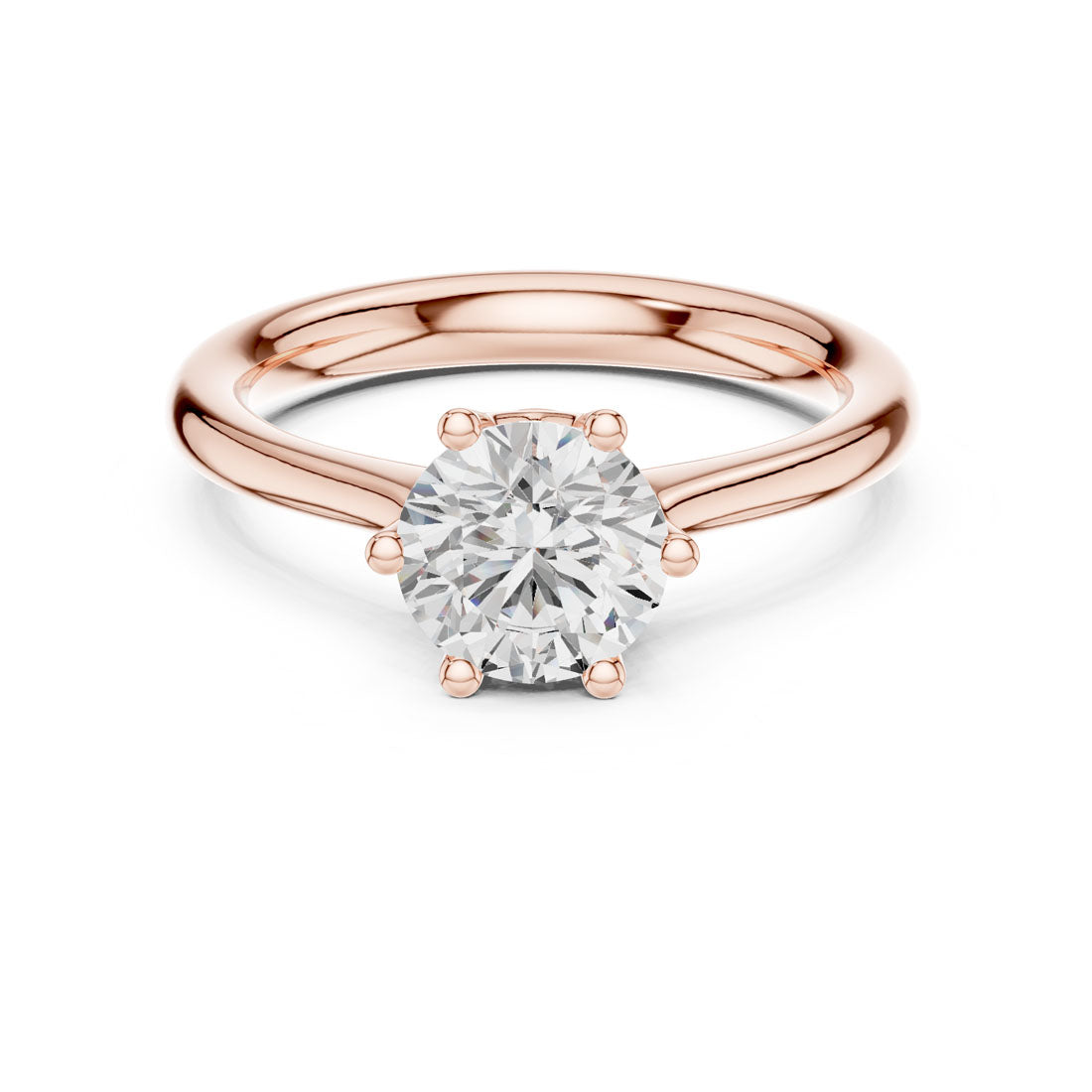.60-1.10 Ct. Round Diamond Solitaire with Sculpted Claw Prong Setting (DDLR-559-560)
