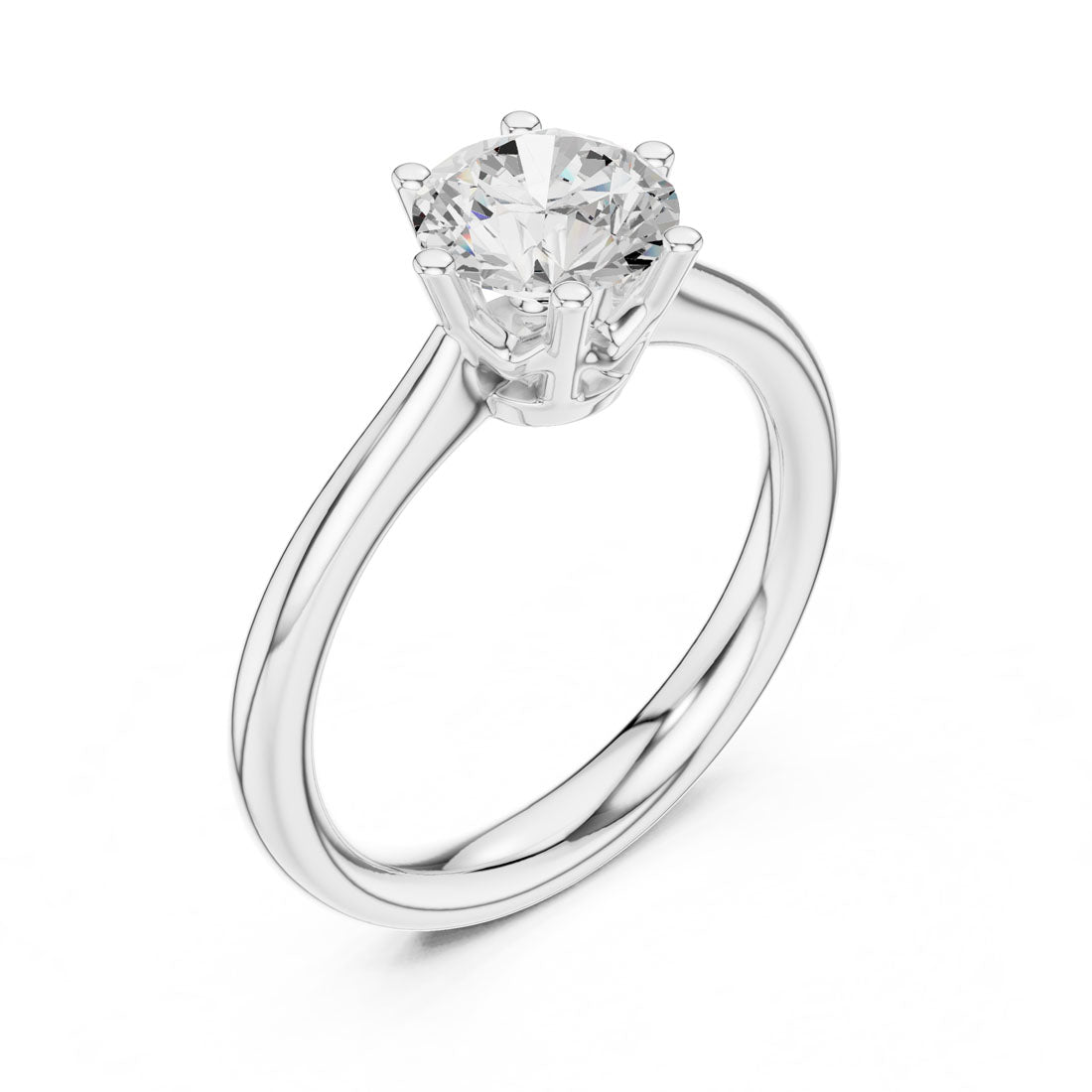 .60-1.10 Ct. Round Diamond Solitaire with Sculpted Claw Prong Setting (DDLR-559-560) 6