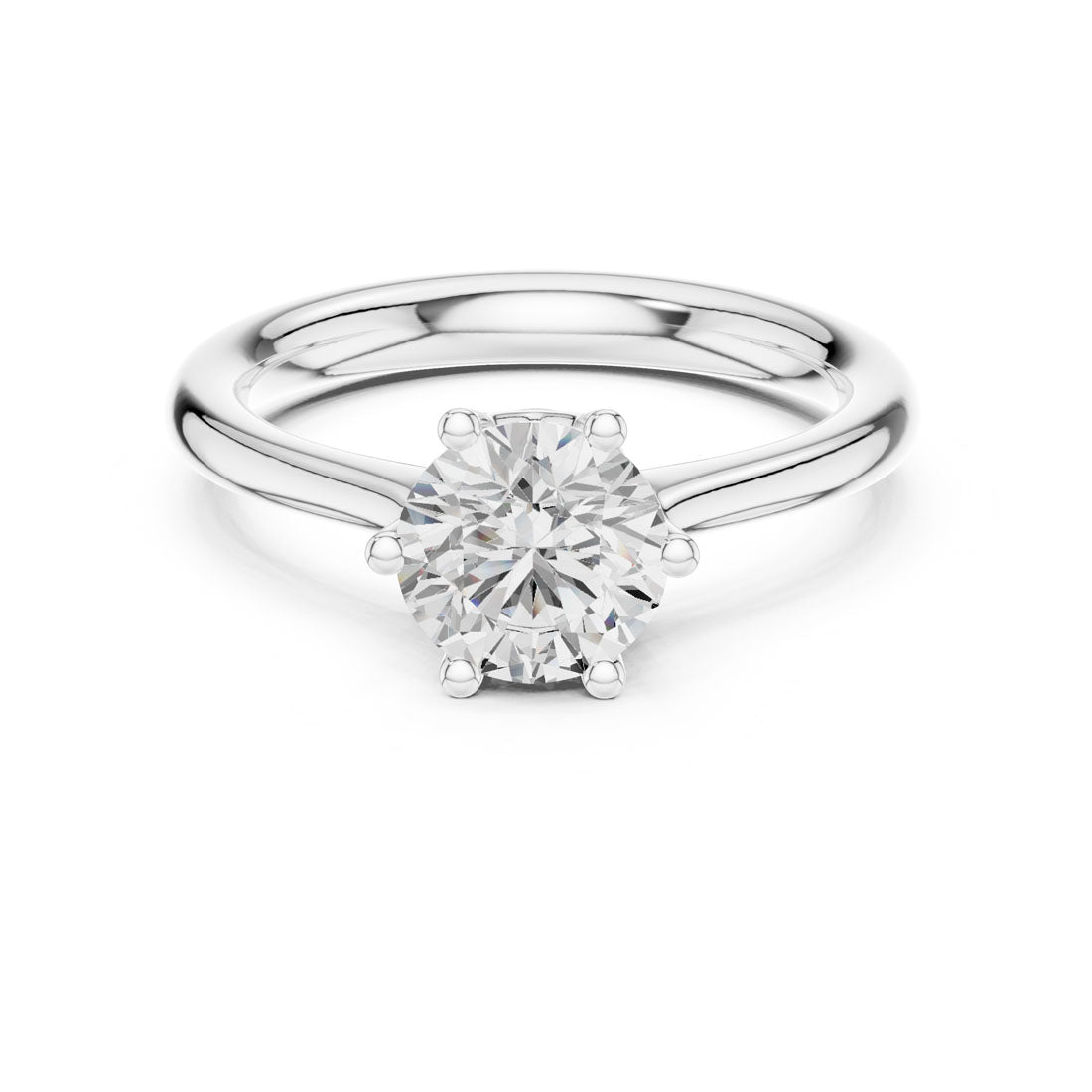 .60-1.10 Ct. Round Diamond Solitaire with Sculpted Claw Prong Setting (DDLR-559-560) 7