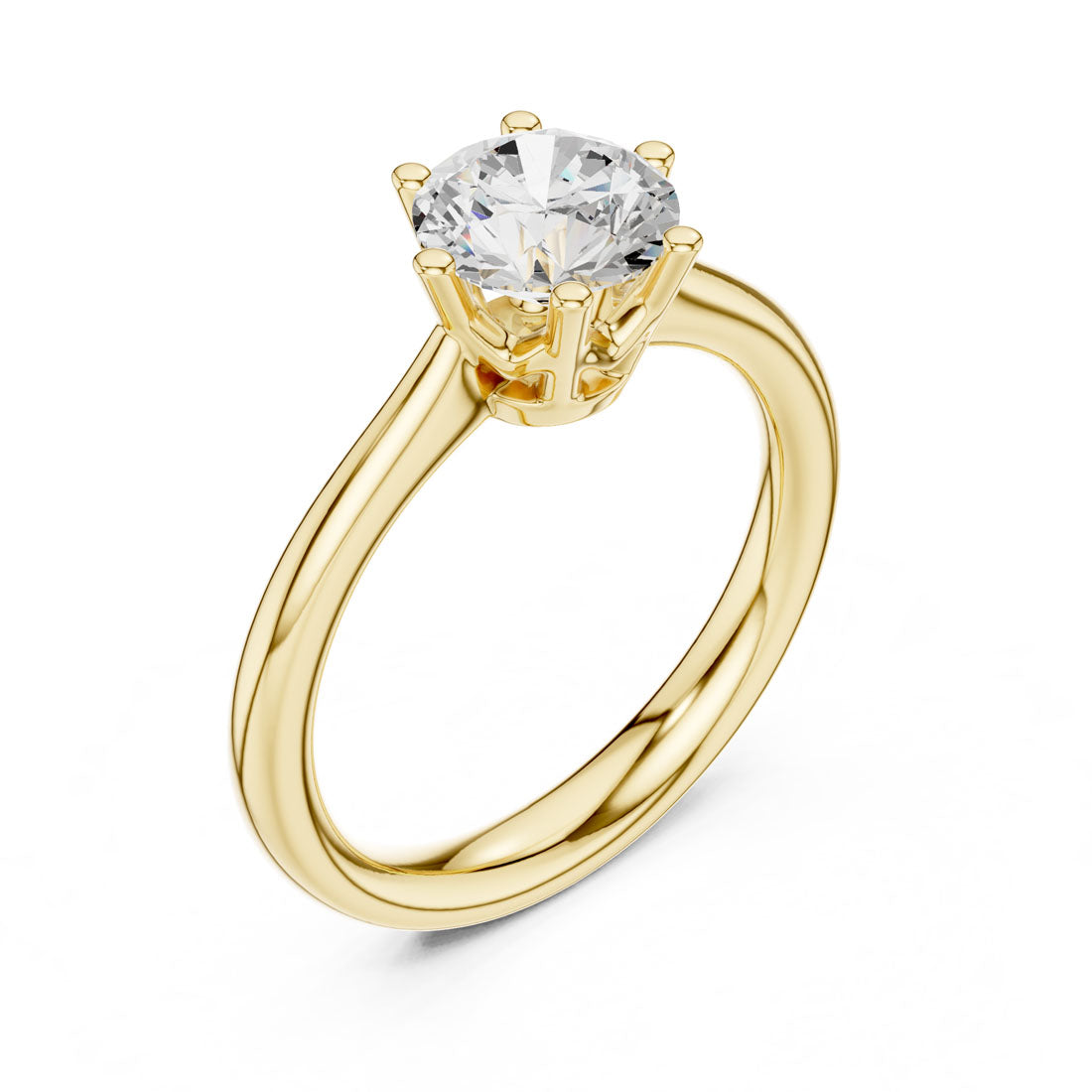 .60-1.10 Ct. Round Diamond Solitaire with Sculpted Claw Prong Setting (DDLR-559-560)