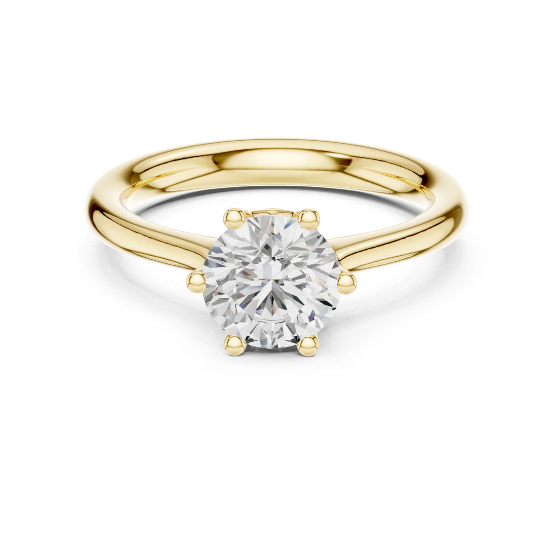 .60-1.10 Ct. Round Diamond Solitaire with Sculpted Claw Prong Setting (DDLR-559-560) 5