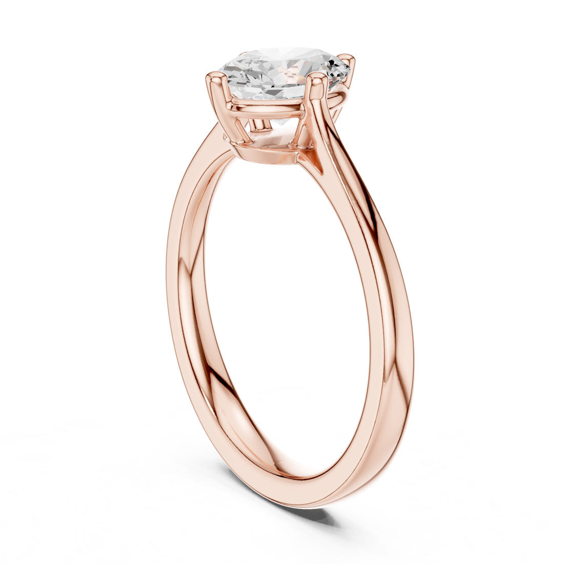 1.10 Ct. Oval Diamond Solitaire with Sculpted Four-Prong Setting (DDLR-569) 9