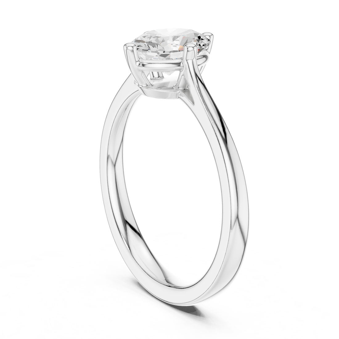 1.10 Ct. Oval Diamond Solitaire with Sculpted Four-Prong Setting (DDLR-569) 10