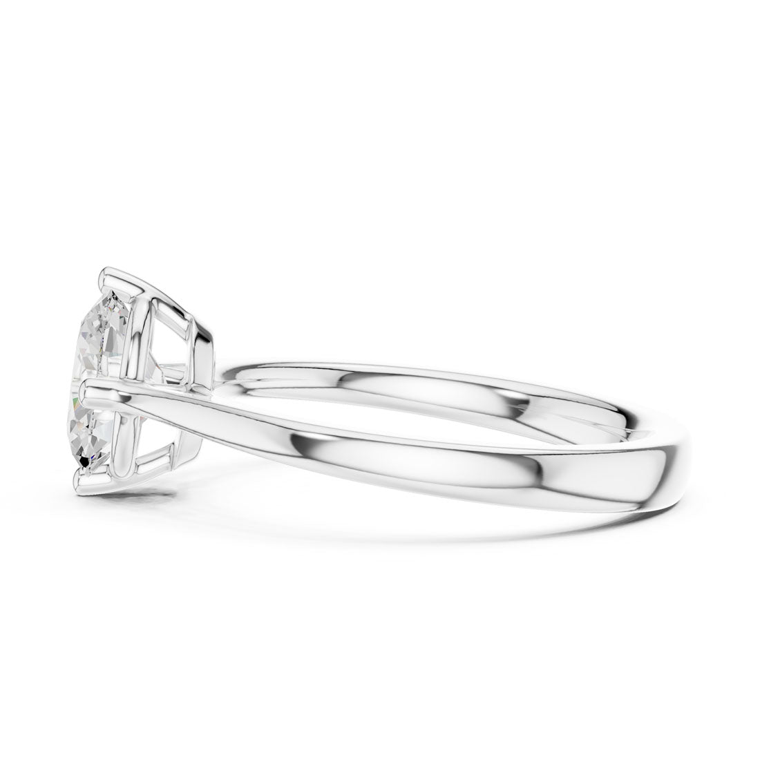 1.10 Ct. Oval Diamond Solitaire with Sculpted Four-Prong Setting (DDLR-569) 11