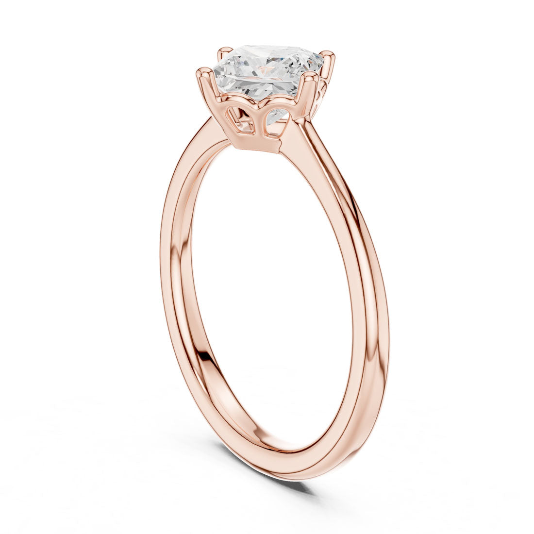 .78-1.00 Ct. Princess Cut Diamond Solitaire with Four-Prong Setting (DDLR-570-571) 8