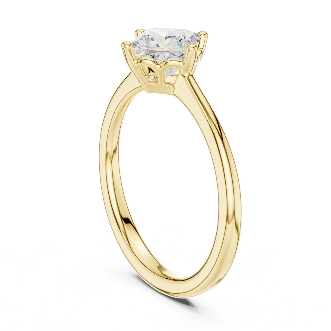 .78-1.00 Ct. Princess Cut Diamond Solitaire with Four-Prong Setting (DDLR-570-571) 3
