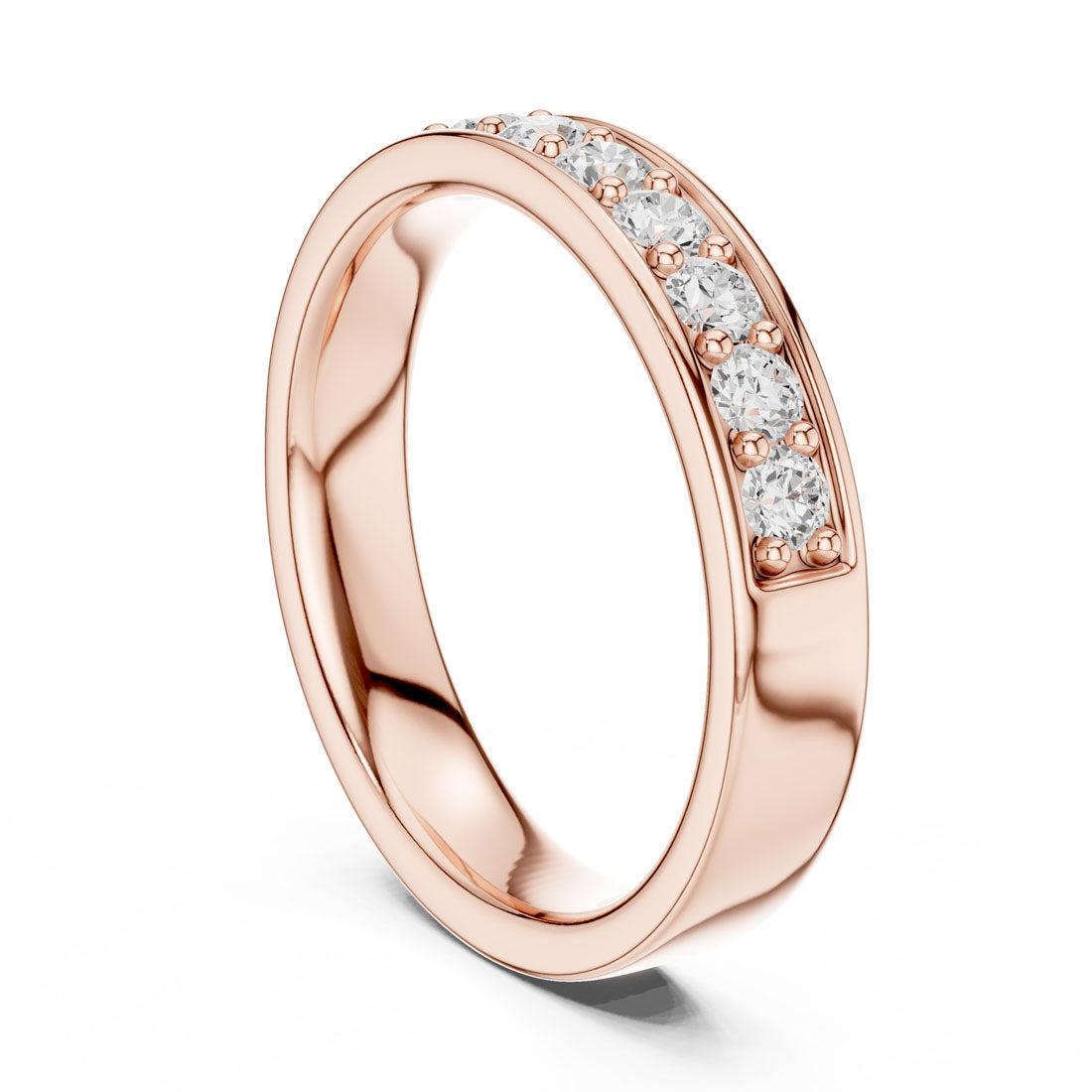 .50 Ct. Round Diamond Half Eternity Band with Pavé Setting (DDLR-577) 9