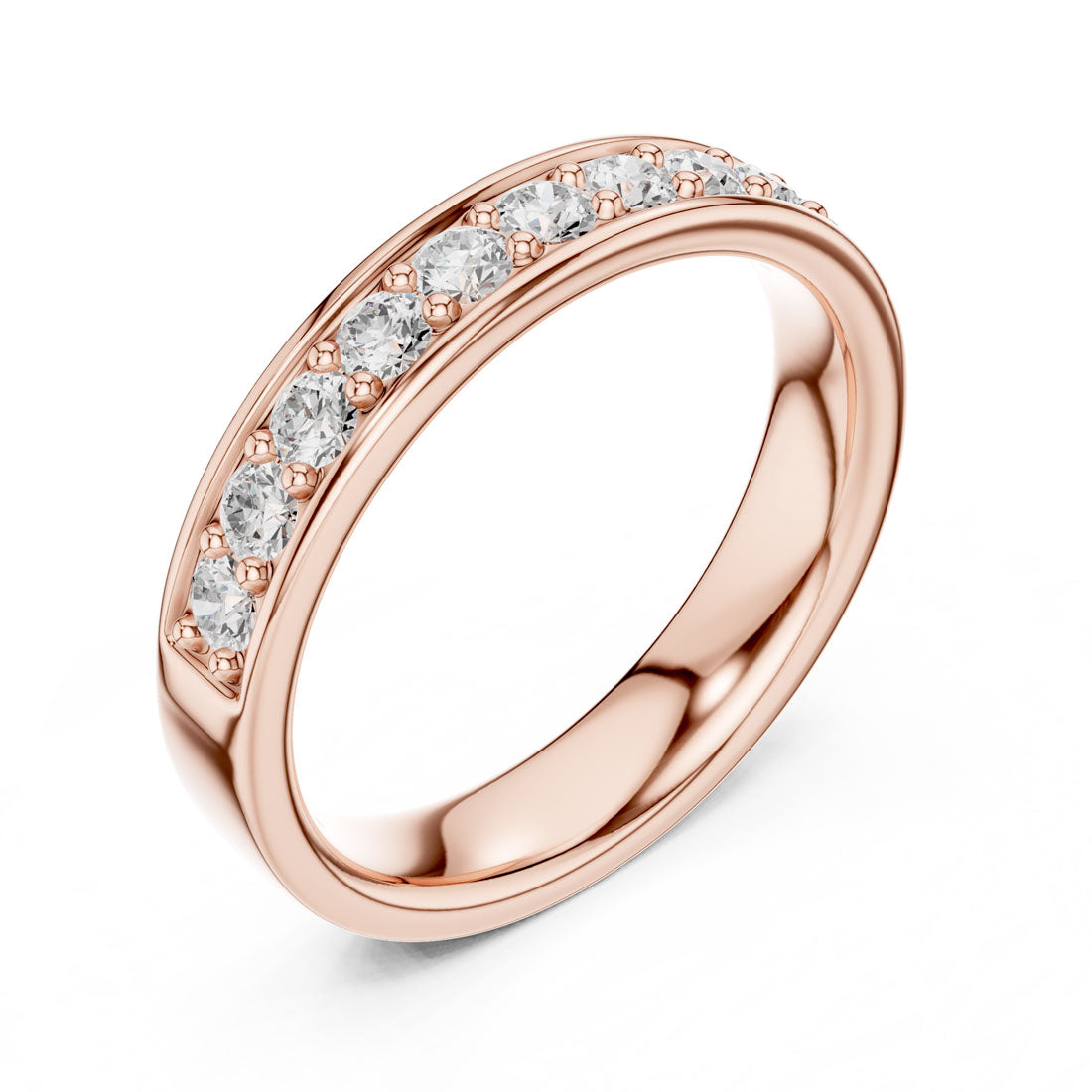 .50 Ct. Round Diamond Half Eternity Band with Pavé Setting (DDLR-577) 8
