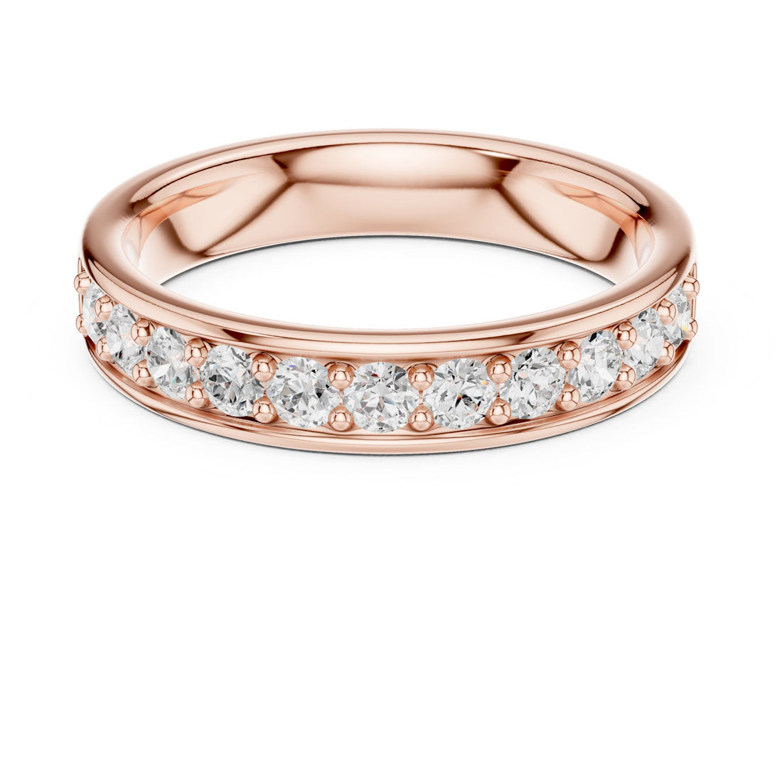 .50 Ct. Round Diamond Half Eternity Band with Pavé Setting (DDLR-577) 7