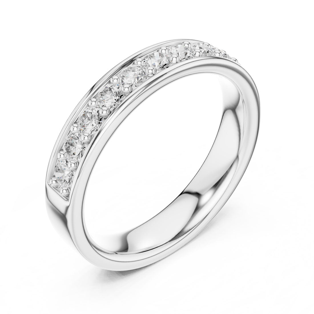 .50 Ct. Round Diamond Half Eternity Band with Pavé Setting (DDLR-577) 6