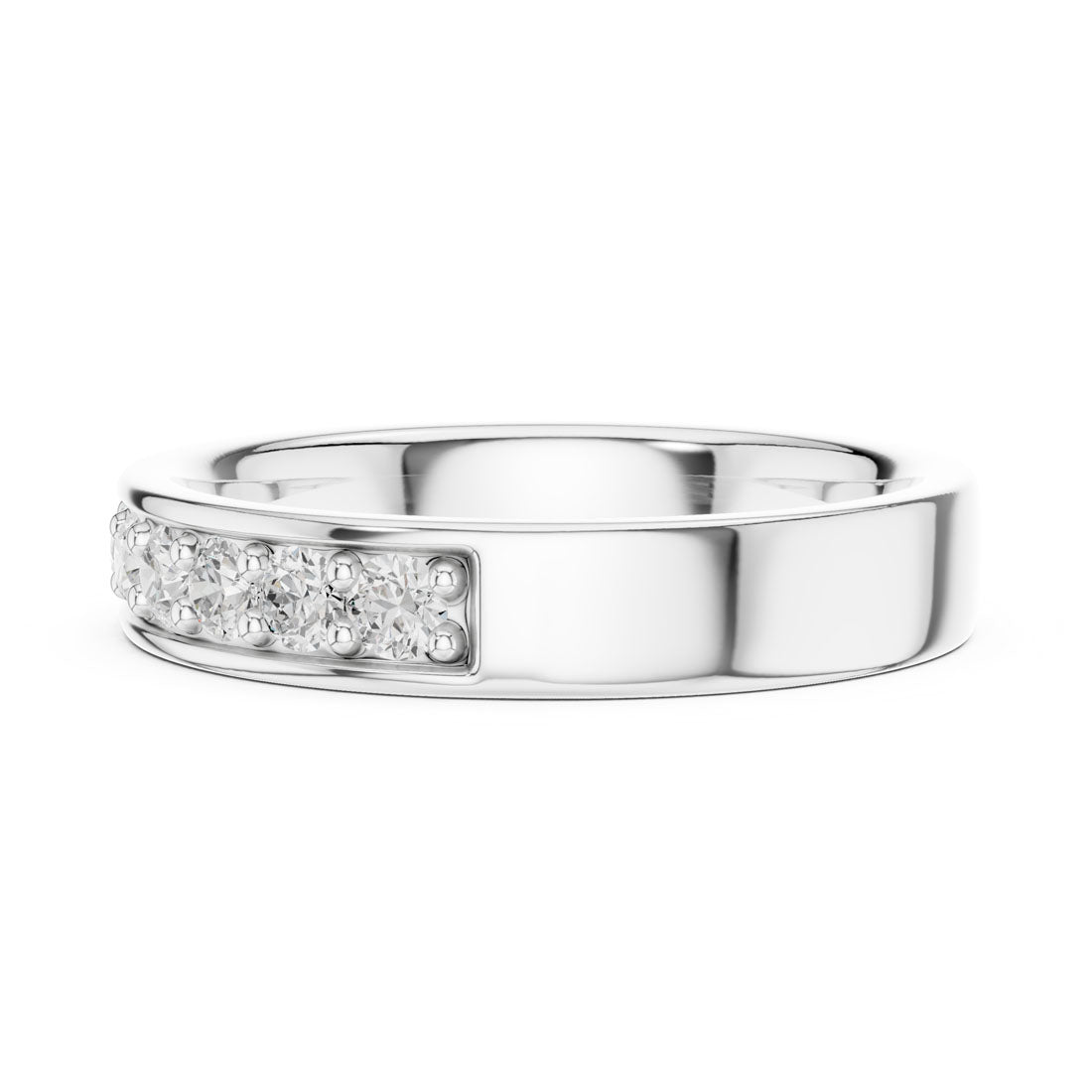 .50 Ct. Round Diamond Half Eternity Band with Pavé Setting (DDLR-577) 12