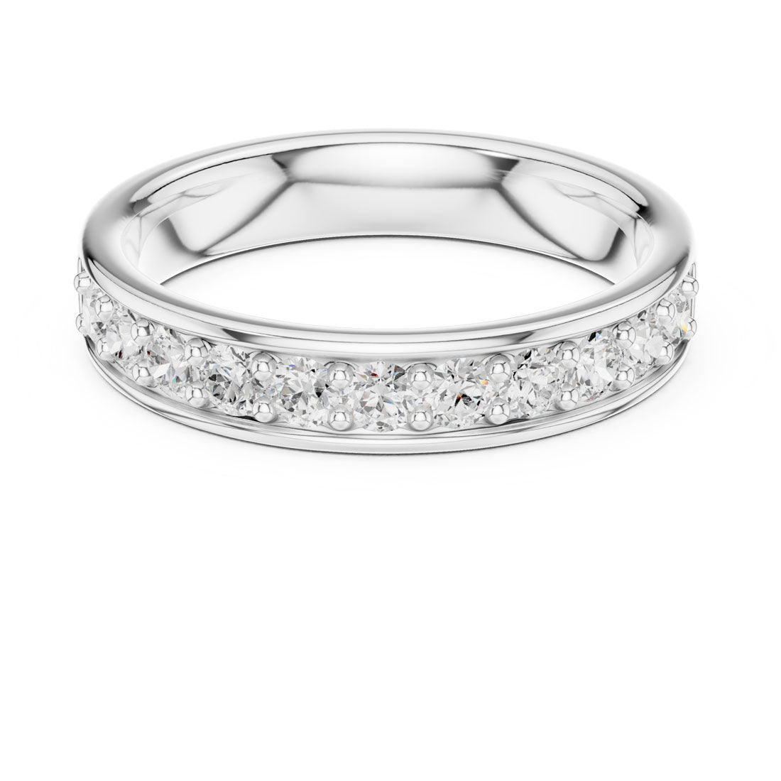 .50 Ct. Round Diamond Half Eternity Band with Pavé Setting (DDLR-577)