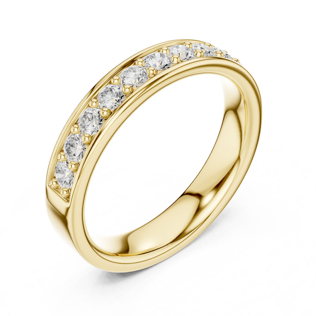 .50 Ct. Round Diamond Half Eternity Band with Pavé Setting (DDLR-577)