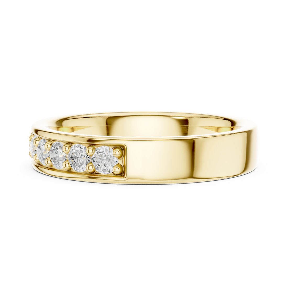 .50 Ct. Round Diamond Half Eternity Band with Pavé Setting (DDLR-577) 4