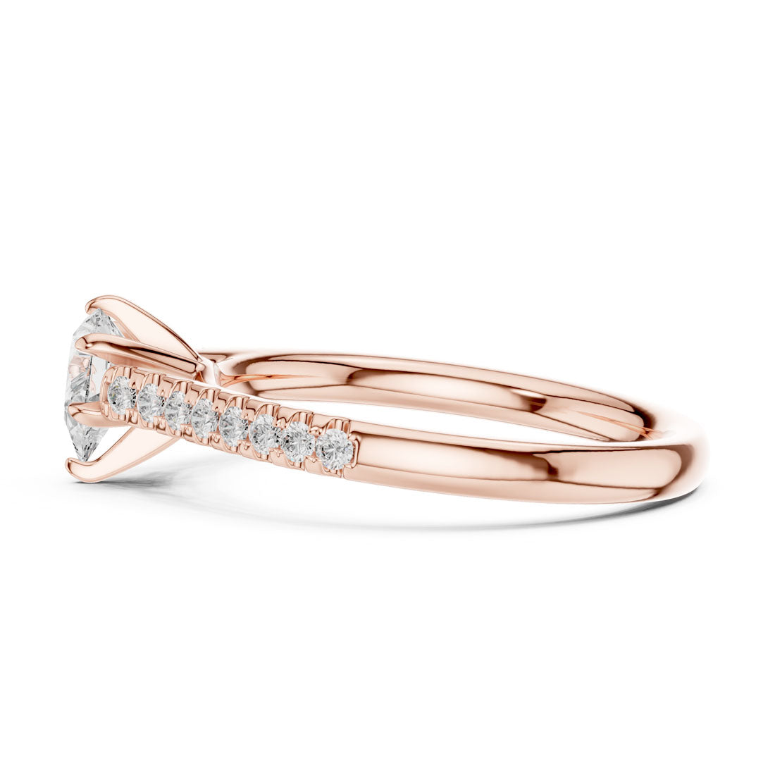 .46 Ct. Pear Shape Diamond Solitaire with Pavé Band (DDLR-586) 12