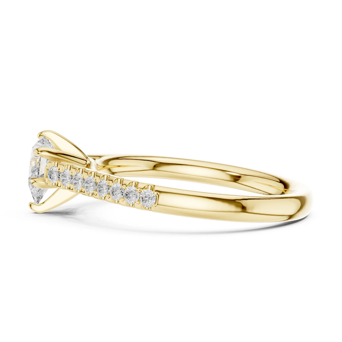 .46 Ct. Pear Shape Diamond Solitaire with Pavé Band (DDLR-586) 4