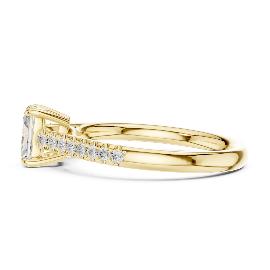 .82 Ct. Radiant Cut Diamond Solitaire with Pavé Band (DDLR-587) 4