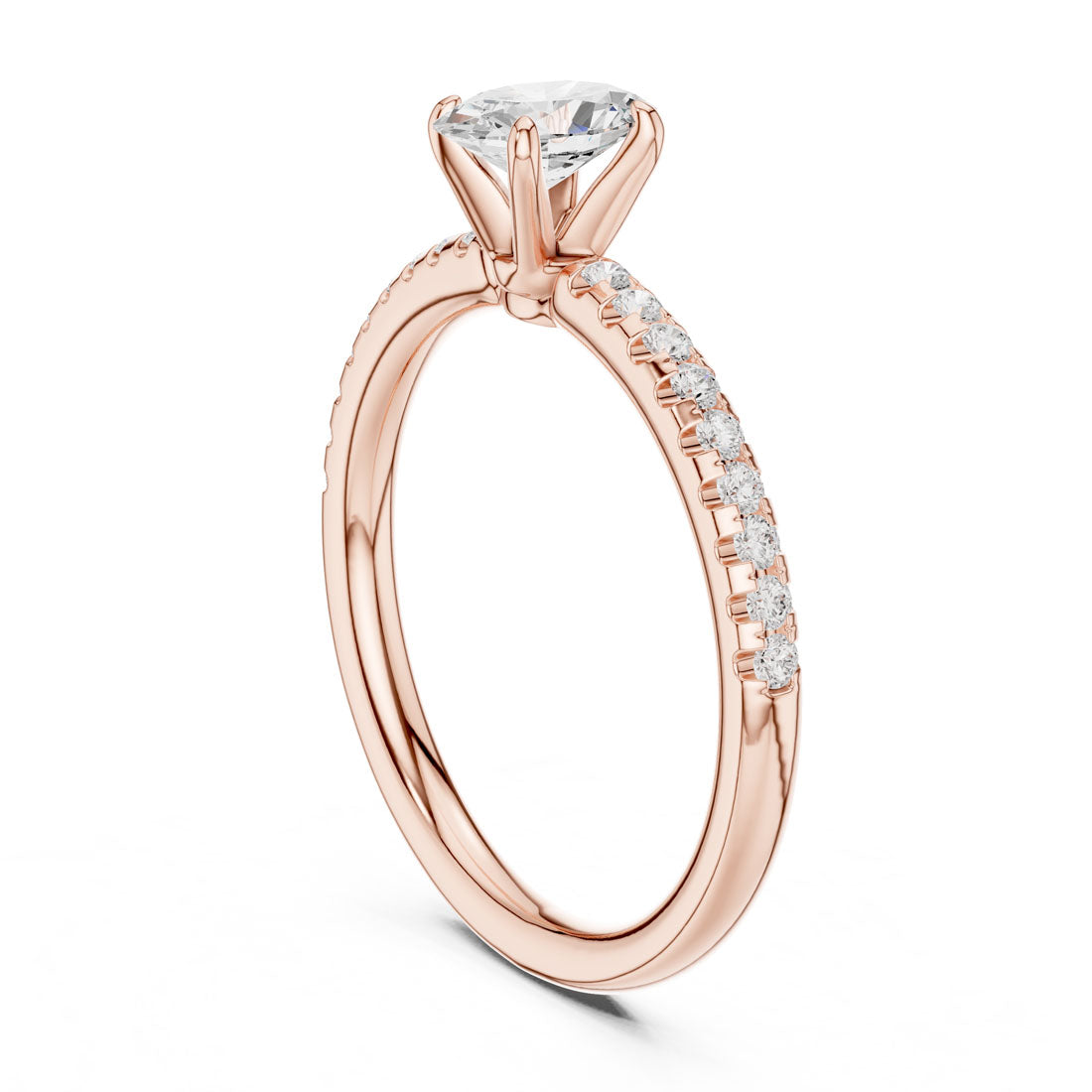 .80 Ct. Oval Diamond Solitaire with Pavé Band (DDLR-588) 8