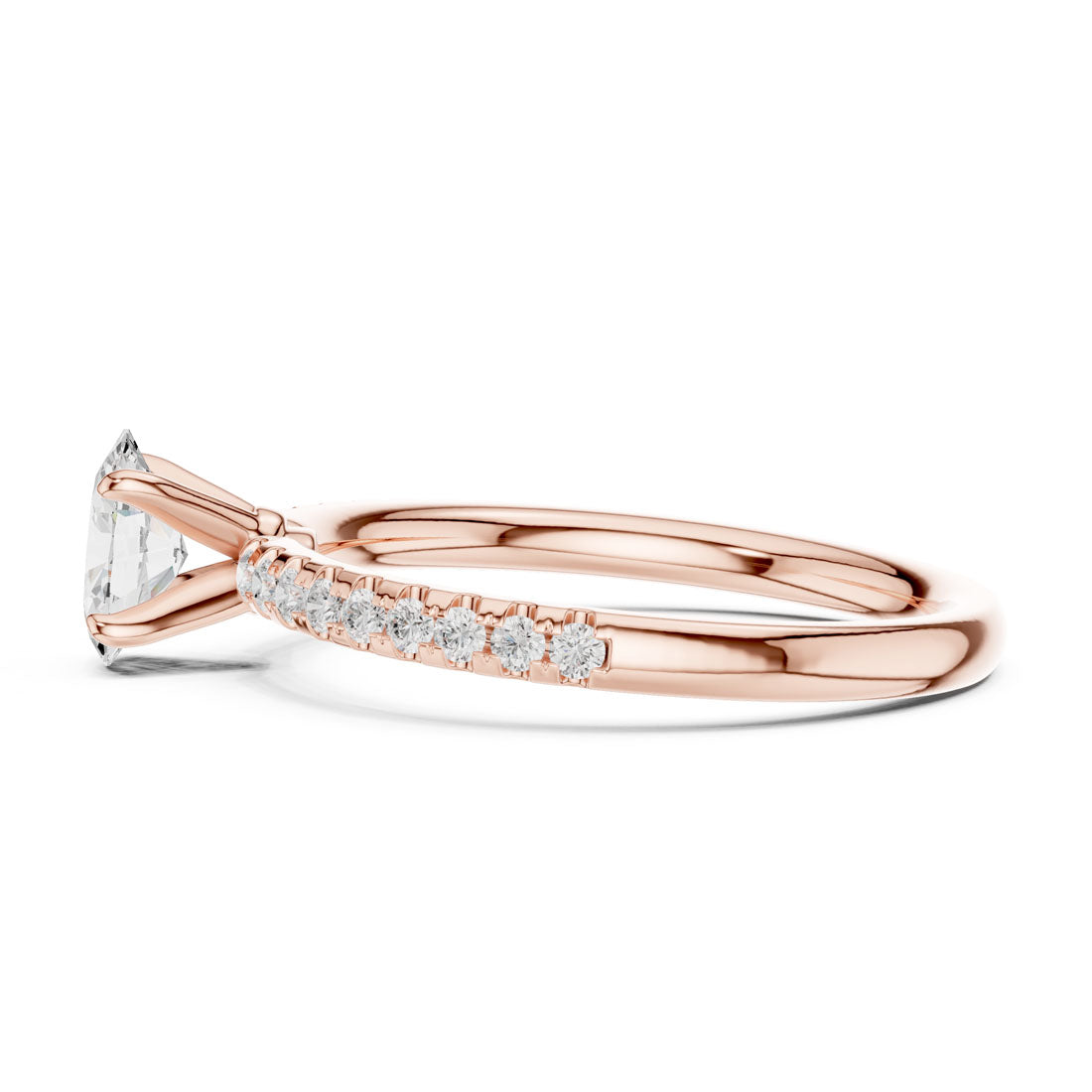 .80 Ct. Oval Diamond Solitaire with Pavé Band (DDLR-588) 12