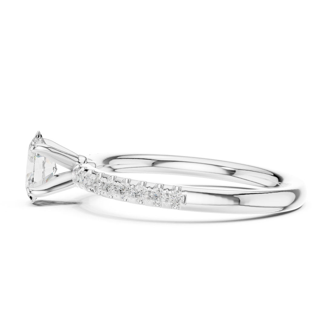.80 Ct. Oval Diamond Solitaire with Pavé Band (DDLR-588) 11