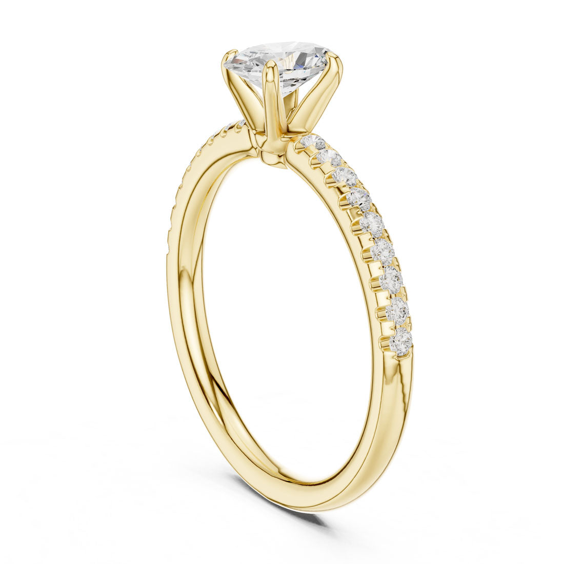 .80 Ct. Oval Diamond Solitaire with Pavé Band (DDLR-588) 3