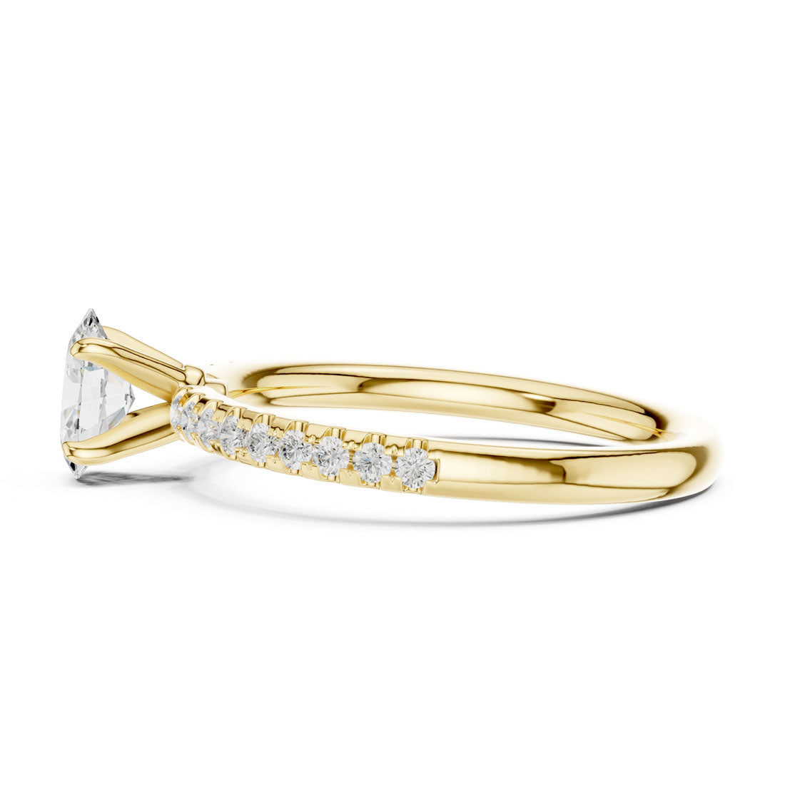 .80 Ct. Oval Diamond Solitaire with Pavé Band (DDLR-588) 4