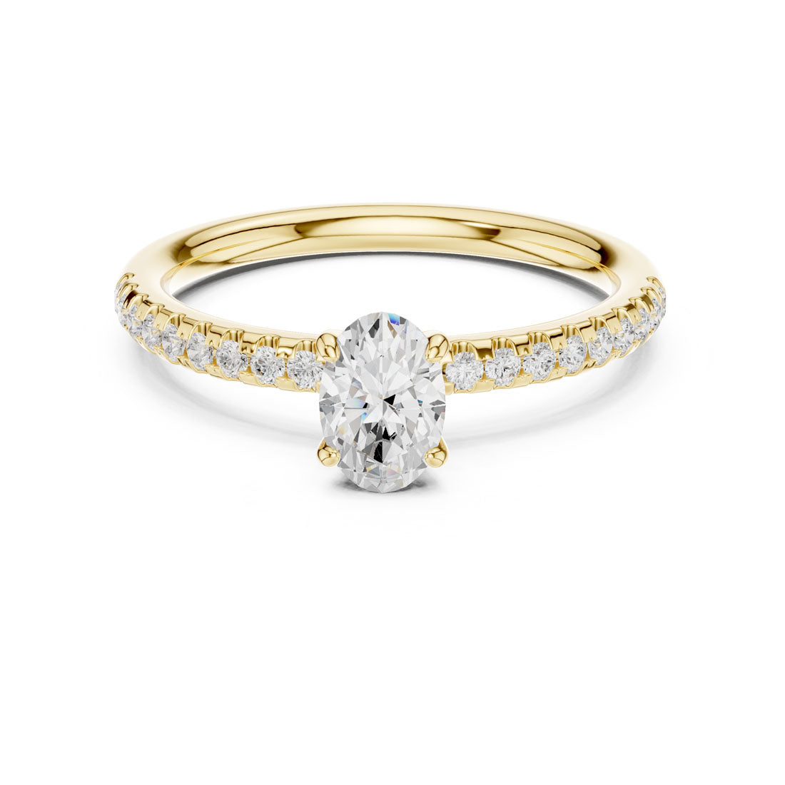 .80 Ct. Oval Diamond Solitaire with Pavé Band (DDLR-588) 5