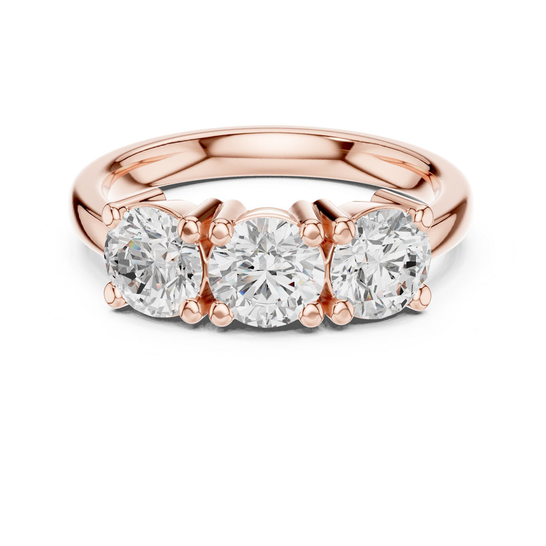 .27-2.10 Ct. Three-Stone Round Diamond Band (DDLR-609-613) 5