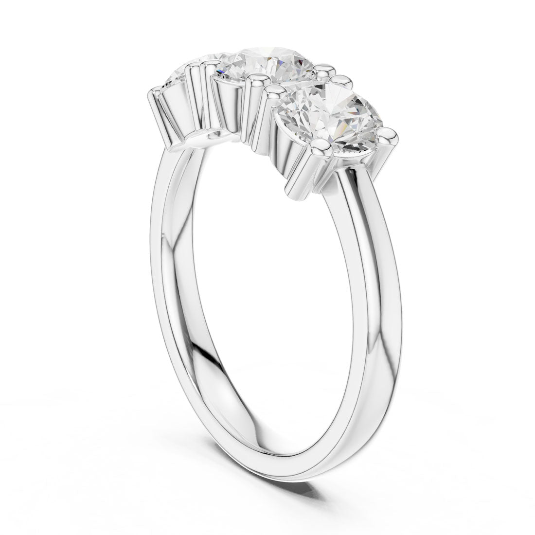 .27-2.10 Ct. Three-Stone Round Diamond Band (DDLR-609-613) 9