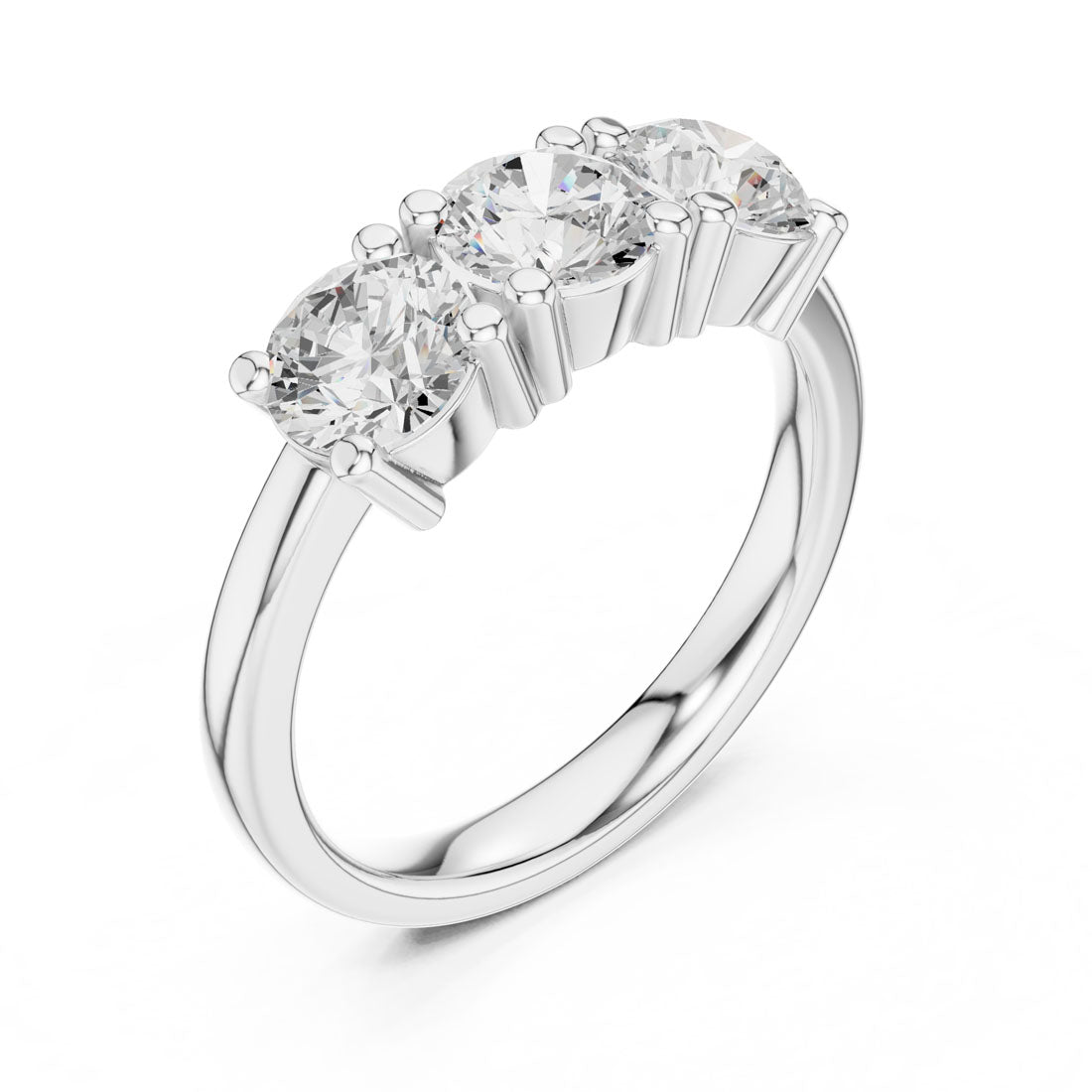.27-2.10 Ct. Three-Stone Round Diamond Band (DDLR-609-613) 8