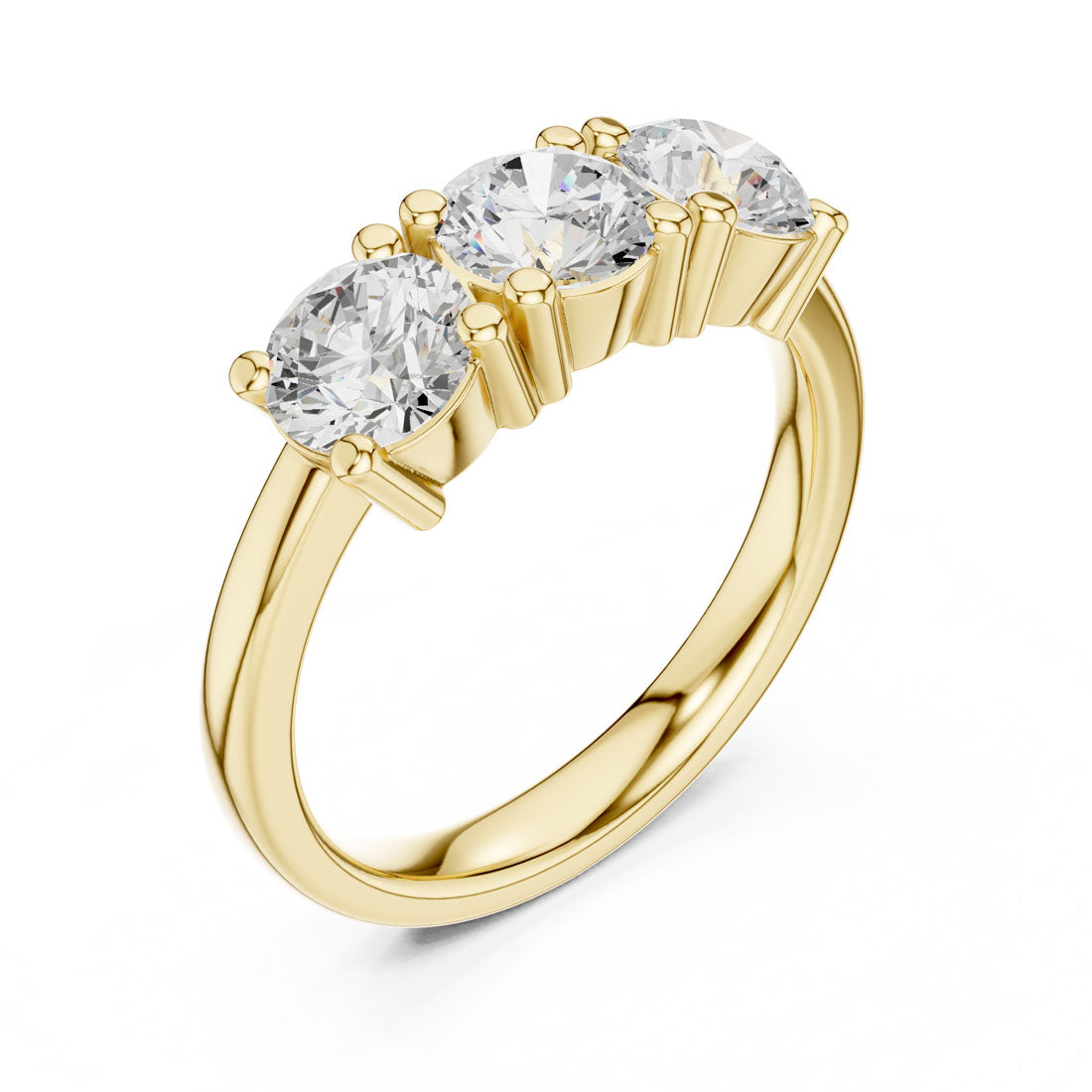.27-2.10 Ct. Three-Stone Round Diamond Band (DDLR-609-613)