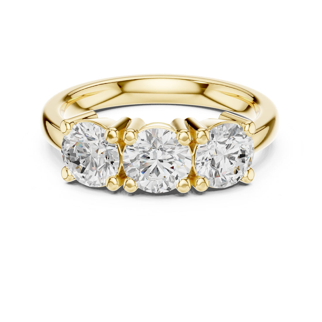 .27-2.10 Ct. Three-Stone Round Diamond Band (DDLR-609-613)