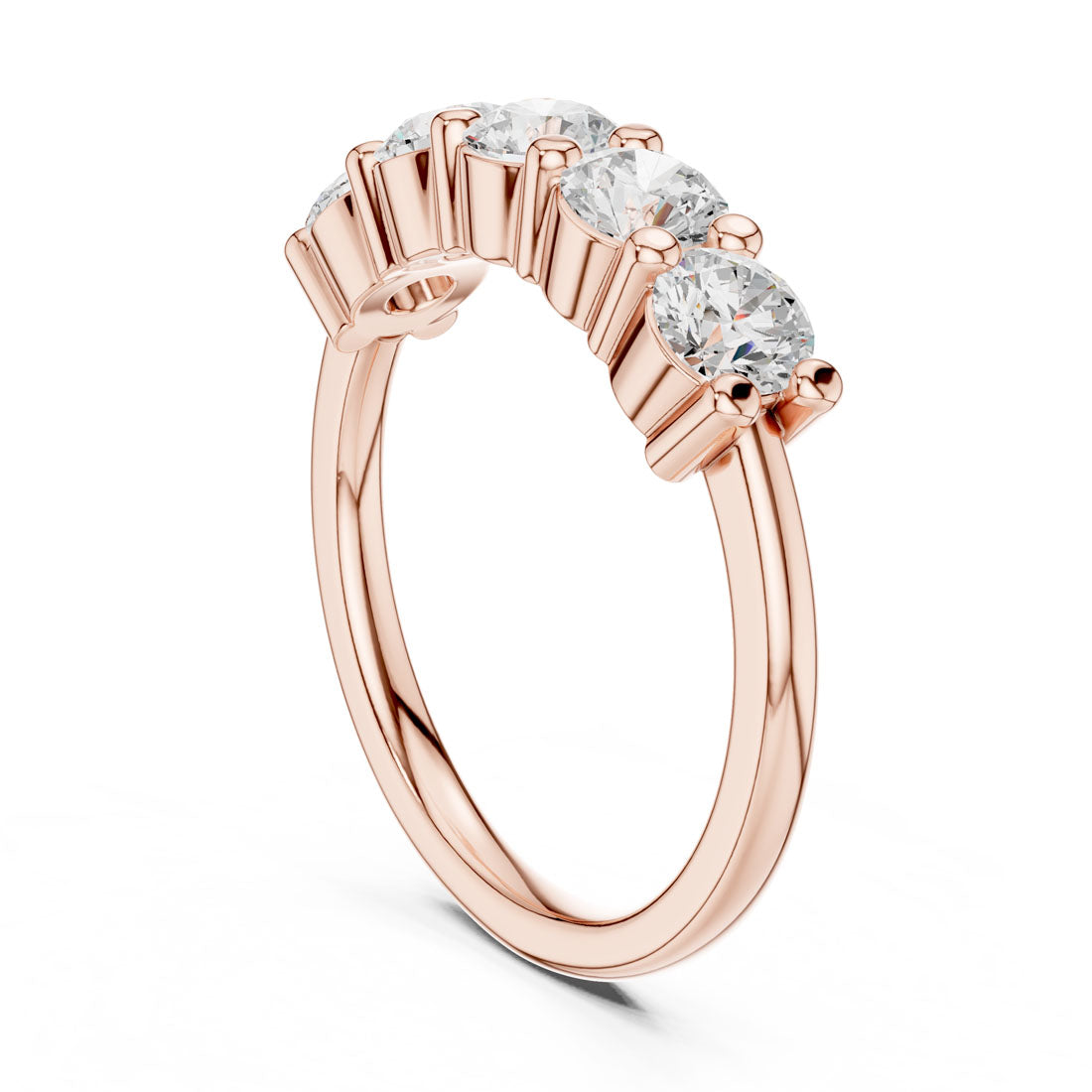 .55-1.55 Ct. Five-Stone Round Diamond Band (DDLR-614-617) 11