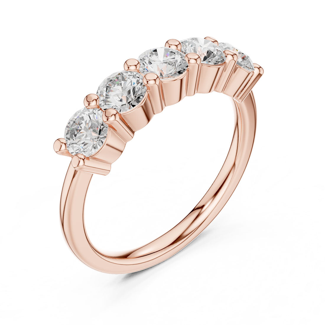 .55-1.55 Ct. Five-Stone Round Diamond Band (DDLR-614-617) 8