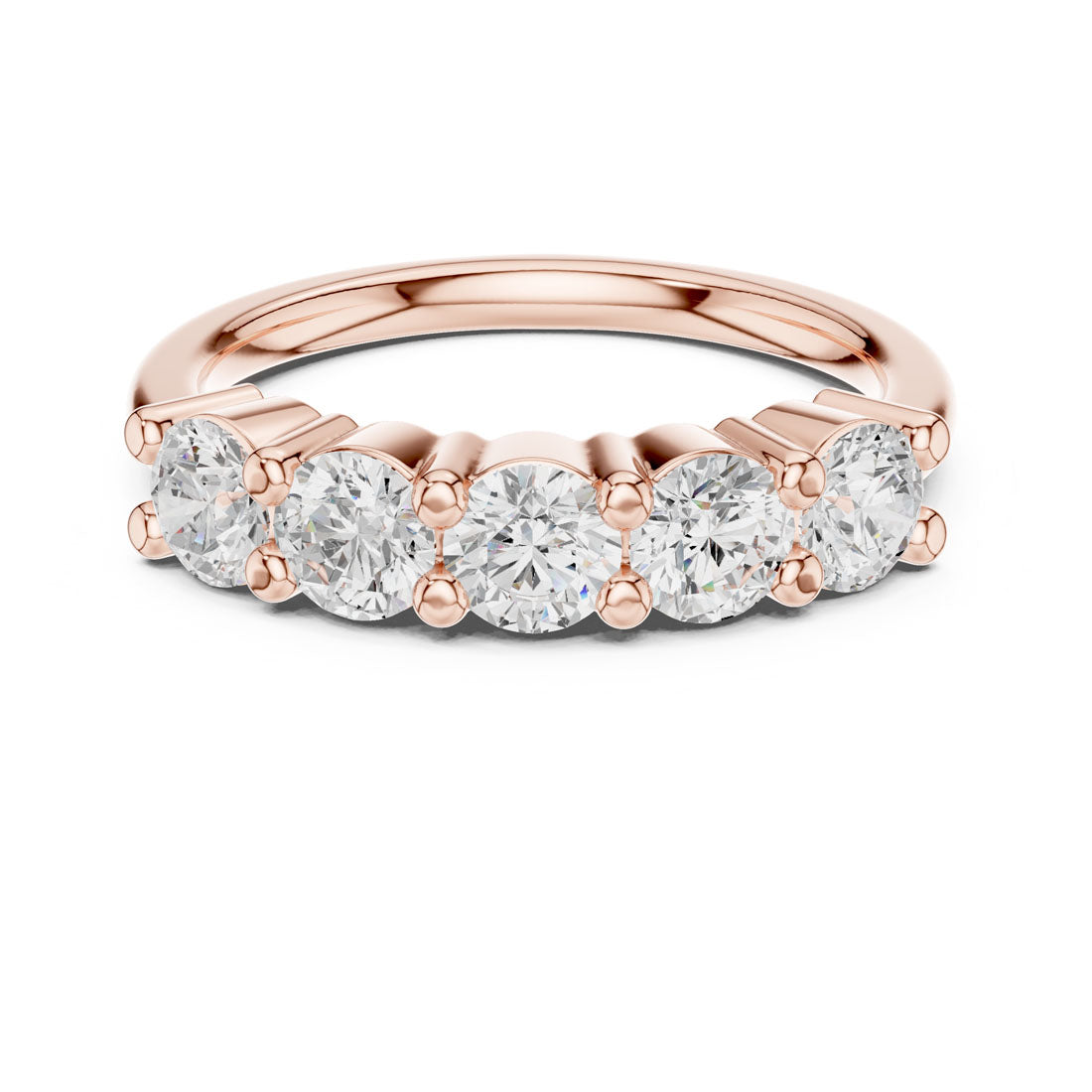 .55-1.55 Ct. Five-Stone Round Diamond Band (DDLR-614-617) 7