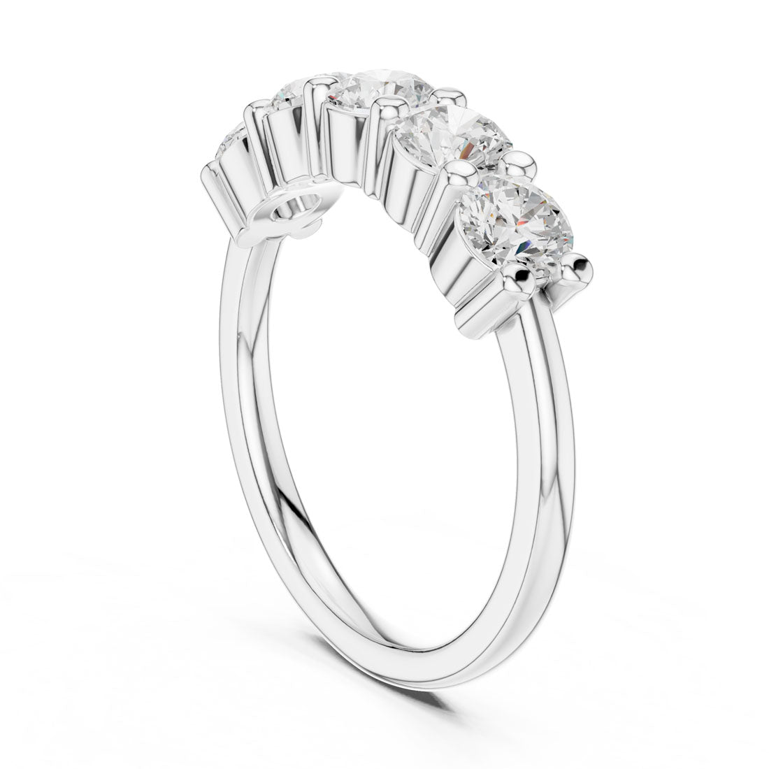 .55-1.55 Ct. Five-Stone Round Diamond Band (DDLR-614-617) 9