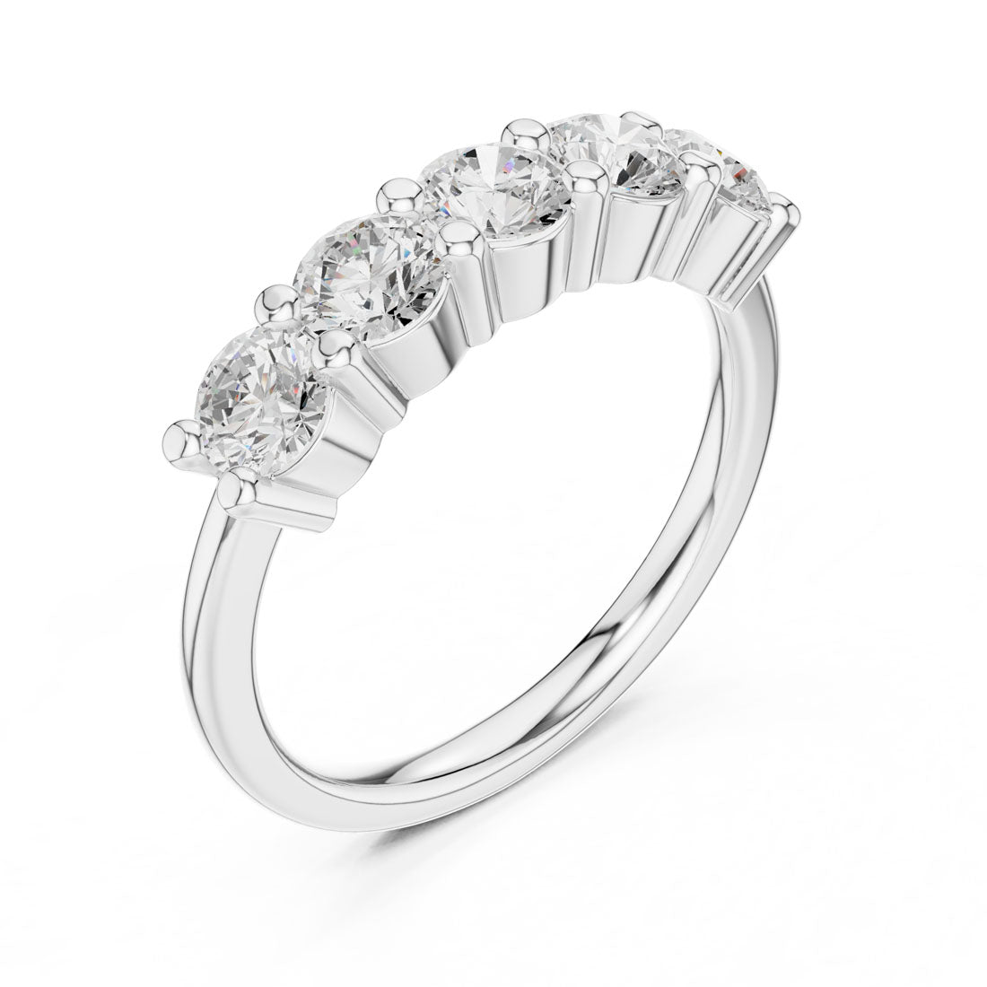 .55-1.55 Ct. Five-Stone Round Diamond Band (DDLR-614-617) 6