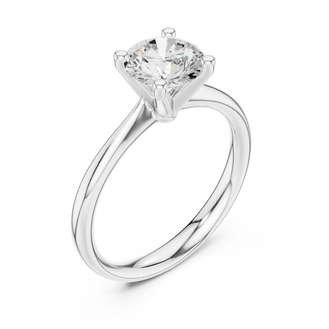 1.10 Ct. Round Diamond Solitaire with Classic Four-Prong Setting (DDLR-627) 6