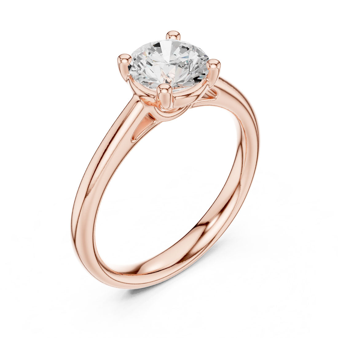 1.10 Ct. Round Diamond Solitaire with Classic Polished Band (DDLR-630) 8