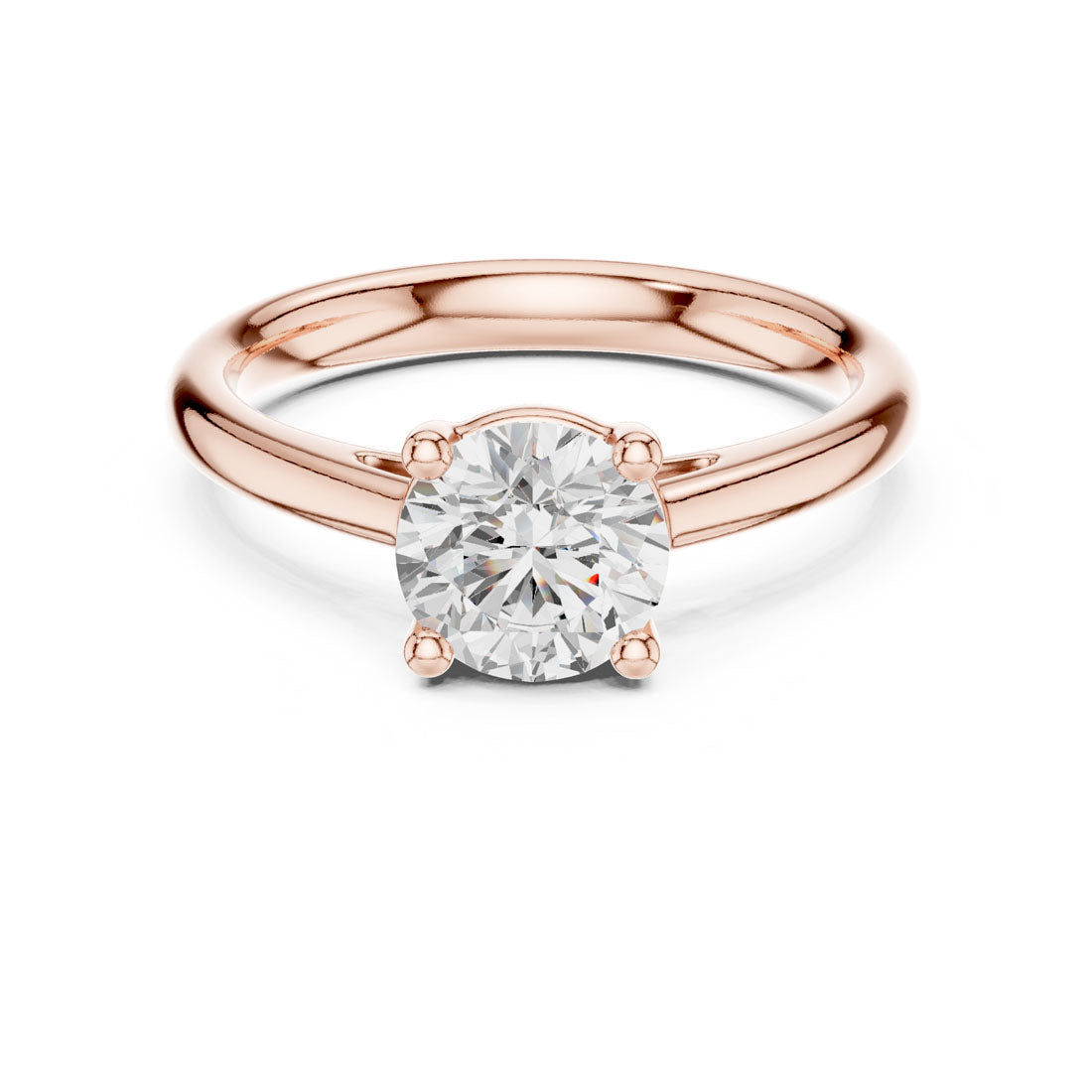 1.10 Ct. Round Diamond Solitaire with Classic Polished Band (DDLR-630) 7
