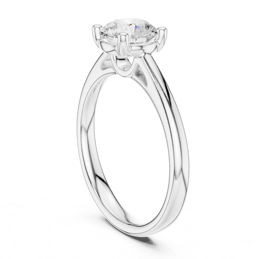 1.10 Ct. Round Diamond Solitaire with Classic Polished Band (DDLR-630) 10