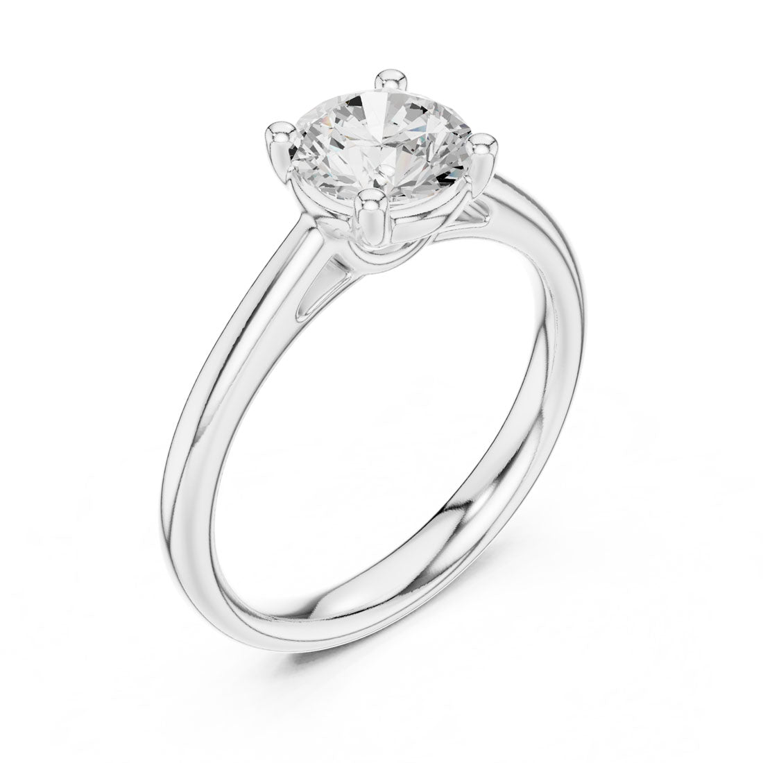 1.10 Ct. Round Diamond Solitaire with Classic Polished Band (DDLR-630) 6